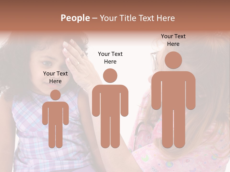 A Woman Holding A Small Child In Her Arms PowerPoint Template