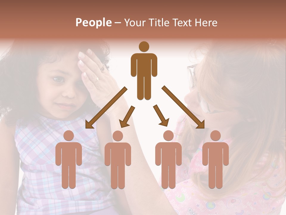 A Woman Holding A Small Child In Her Arms PowerPoint Template