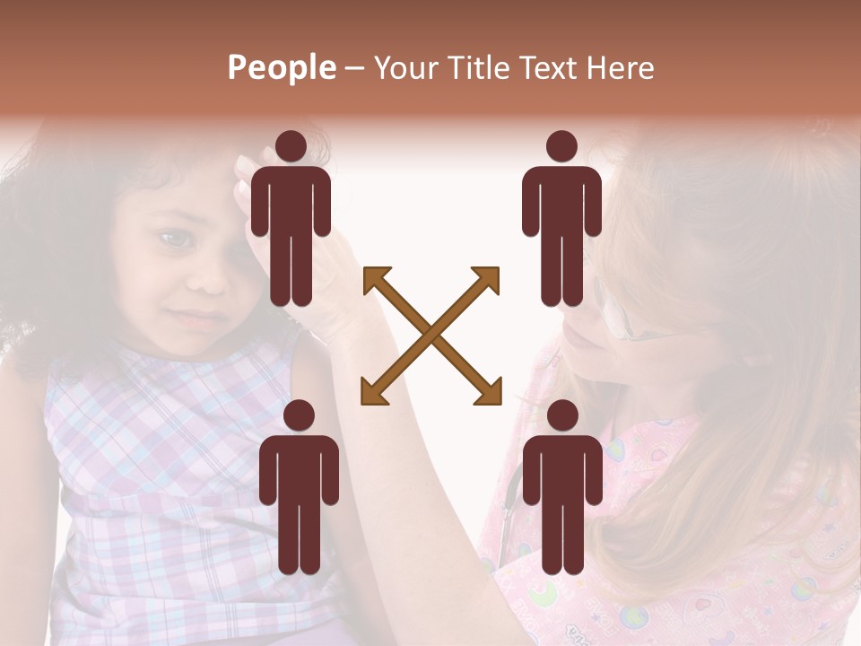 A Woman Holding A Small Child In Her Arms PowerPoint Template