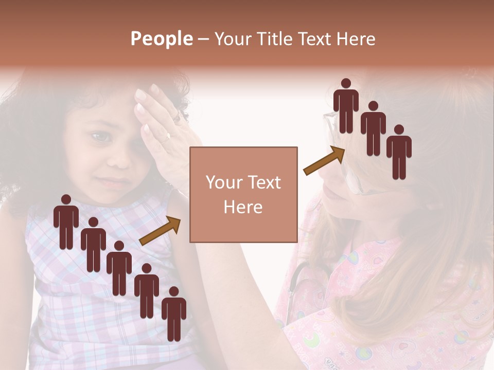 A Woman Holding A Small Child In Her Arms PowerPoint Template