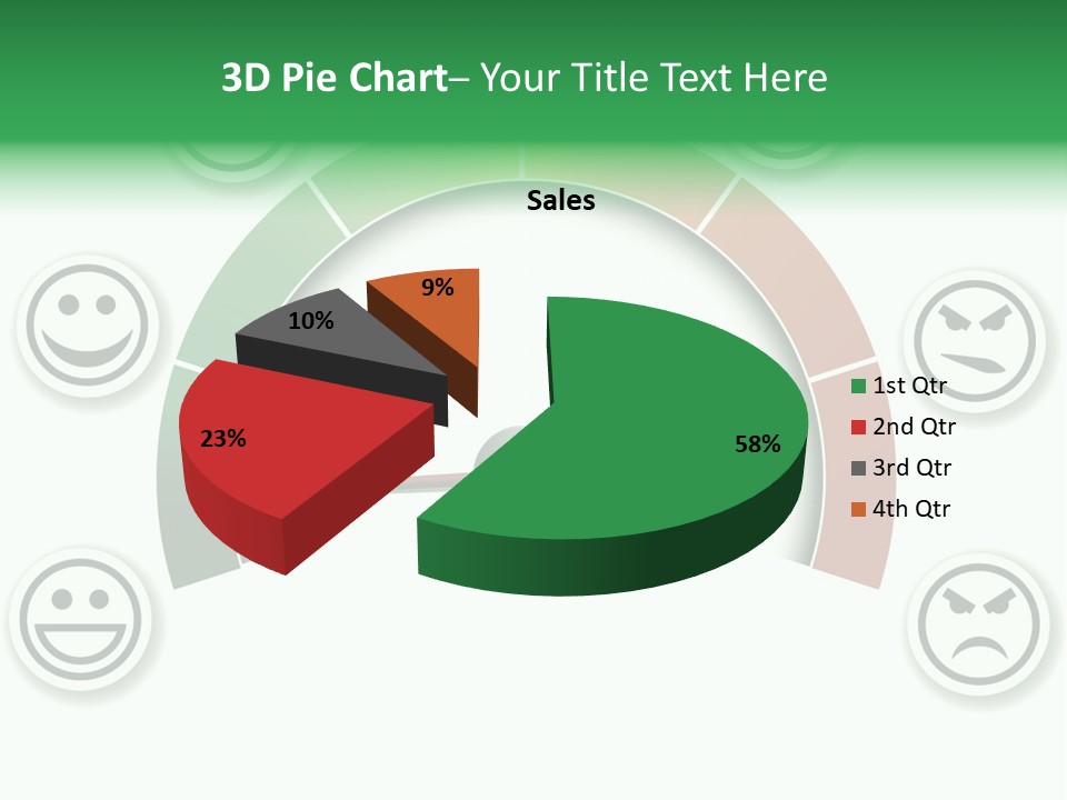 Blue Modern Stethoscope On A White Background PowerPoint Template