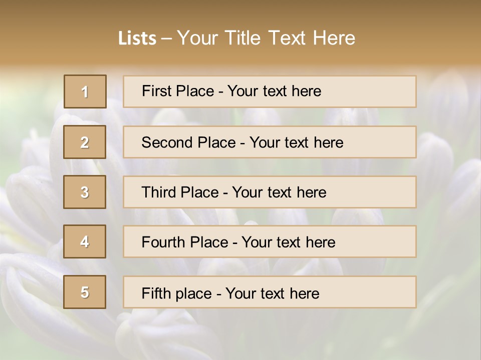 Agapanthas Unopened PowerPoint Template