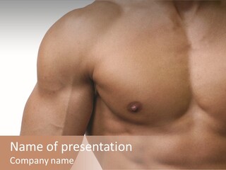 Muscular Male Model PowerPoint Template