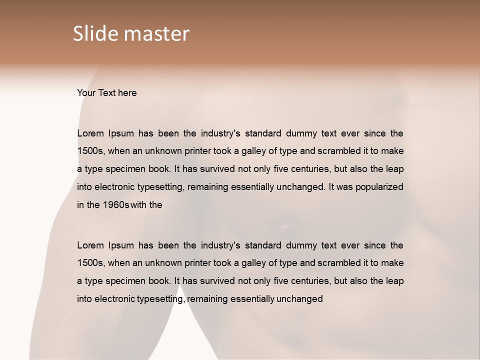 Muscular Male Model PowerPoint Template