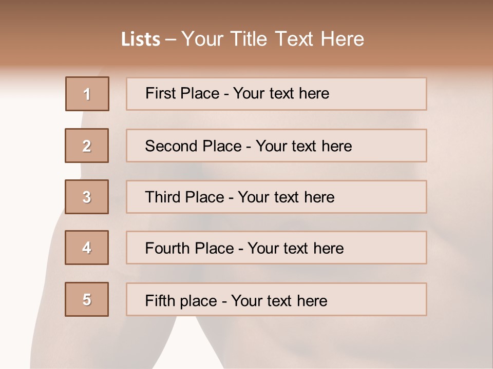 Muscular Male Model PowerPoint Template
