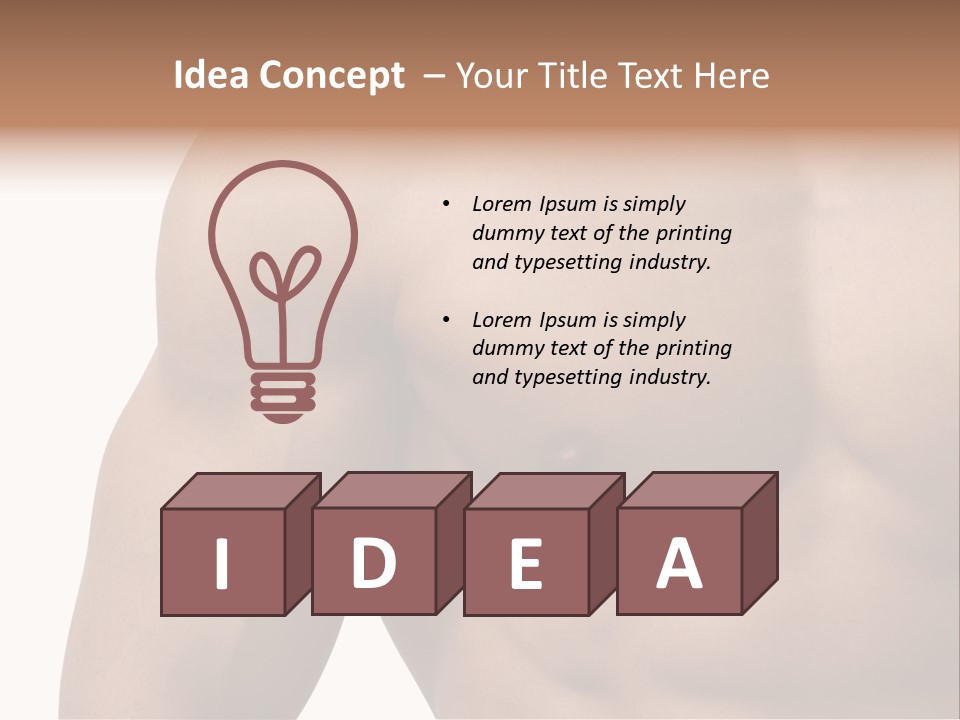 Muscular Male Model PowerPoint Template