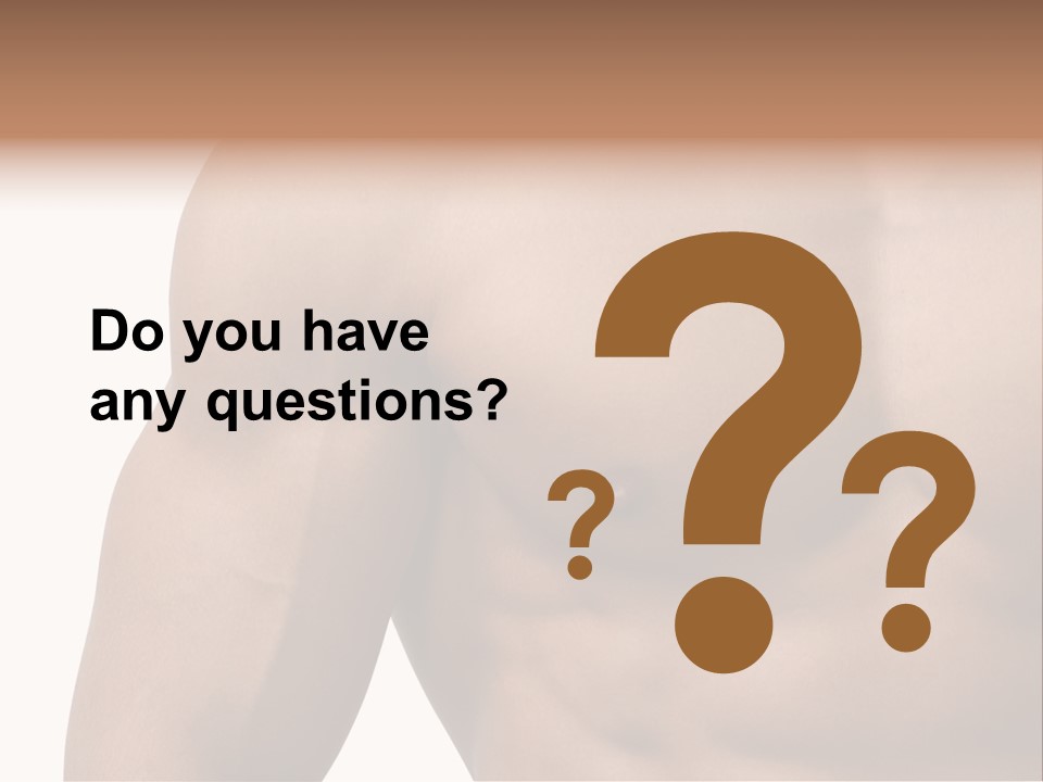 Muscular Male Model PowerPoint Template