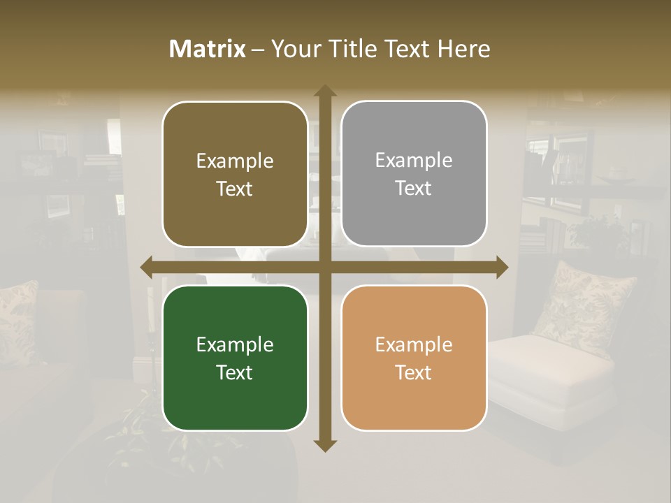 Designer Bedroom With Contemporary Furniture And Decor. PowerPoint Template