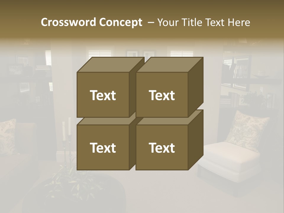 Designer Bedroom With Contemporary Furniture And Decor. PowerPoint Template