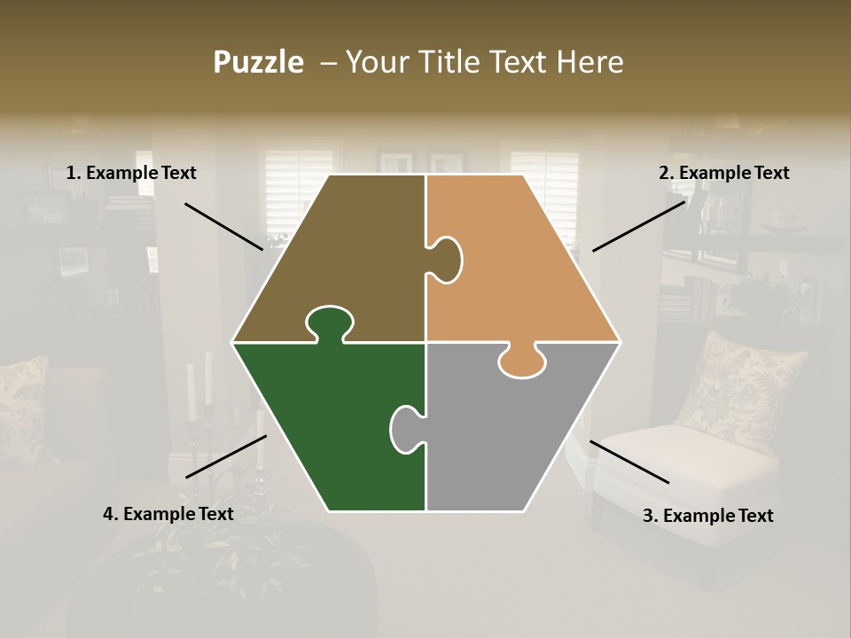 Designer Bedroom With Contemporary Furniture And Decor. PowerPoint Template