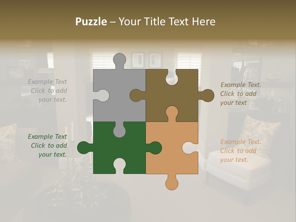 Designer Bedroom With Contemporary Furniture And Decor. PowerPoint Template