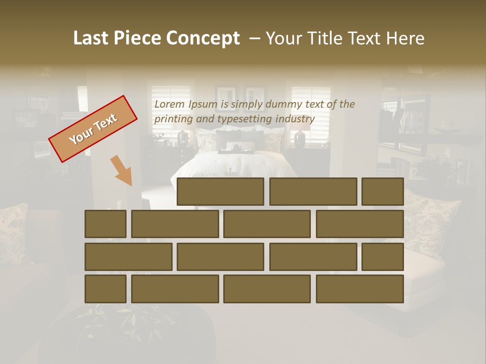 Designer Bedroom With Contemporary Furniture And Decor. PowerPoint Template