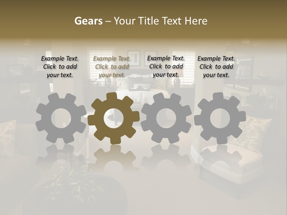 Designer Bedroom With Contemporary Furniture And Decor. PowerPoint Template