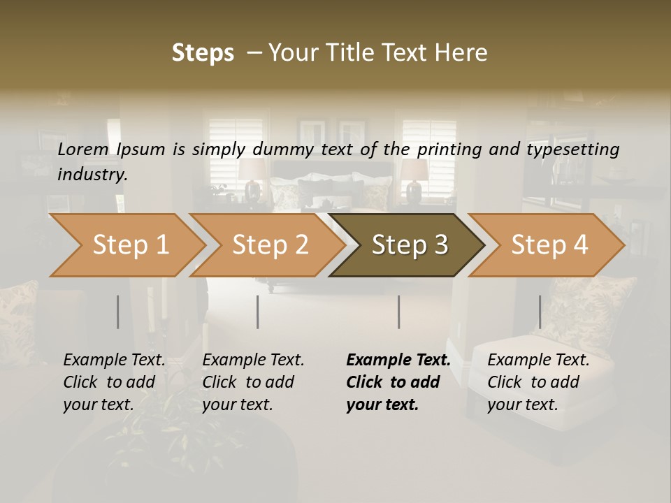 Designer Bedroom With Contemporary Furniture And Decor. PowerPoint Template