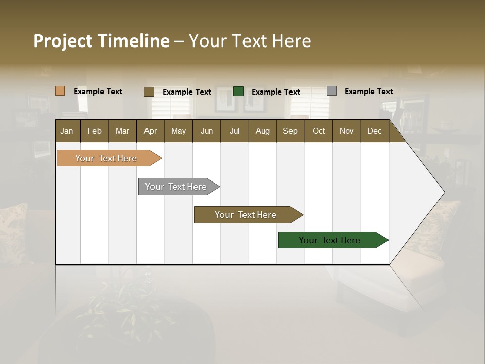 Designer Bedroom With Contemporary Furniture And Decor. PowerPoint Template