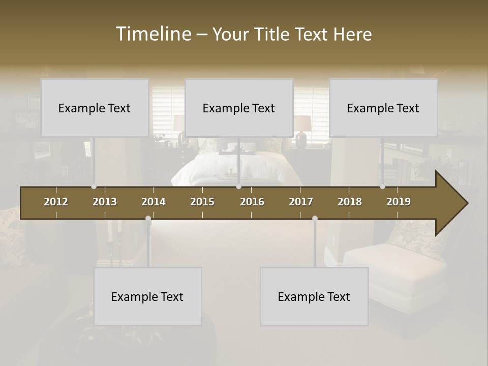 Designer Bedroom With Contemporary Furniture And Decor. PowerPoint Template