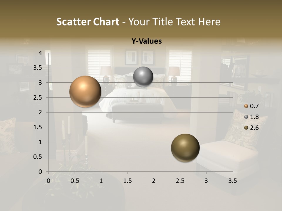 Designer Bedroom With Contemporary Furniture And Decor. PowerPoint Template