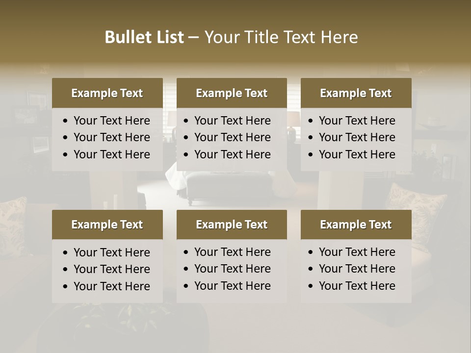 Designer Bedroom With Contemporary Furniture And Decor. PowerPoint Template