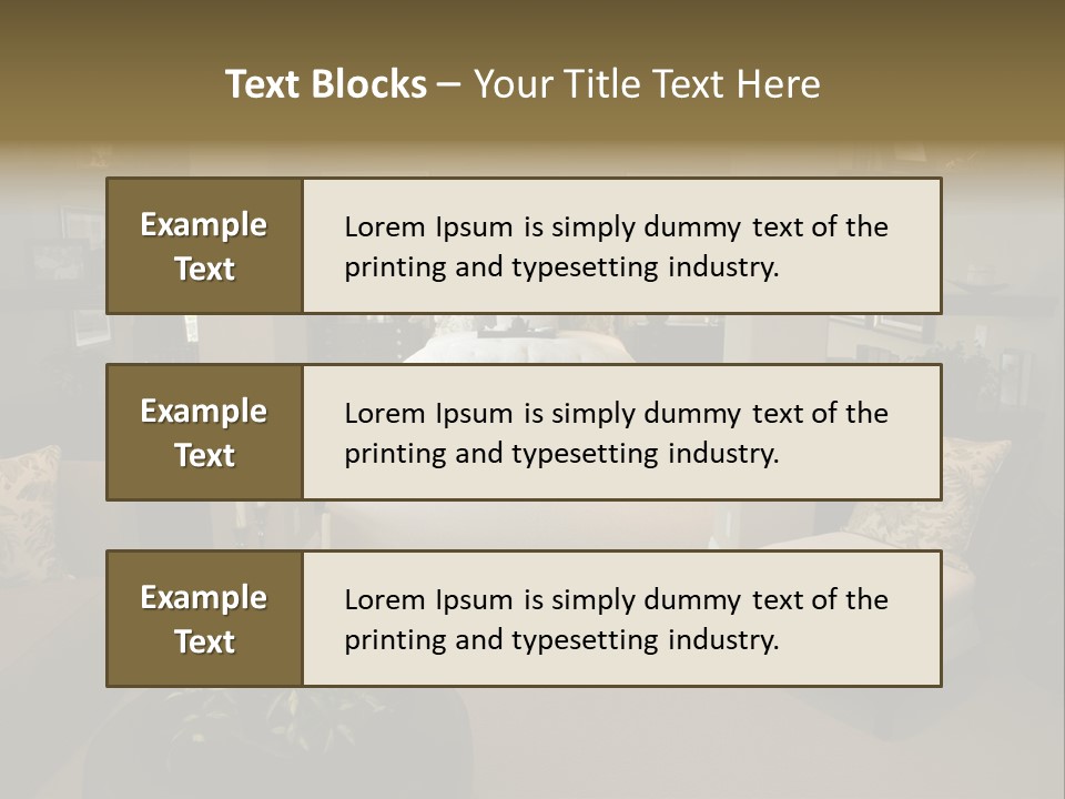 Designer Bedroom With Contemporary Furniture And Decor. PowerPoint Template