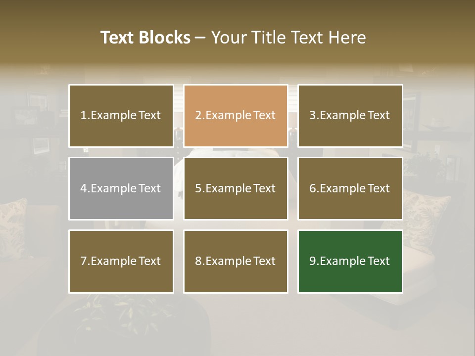 Designer Bedroom With Contemporary Furniture And Decor. PowerPoint Template