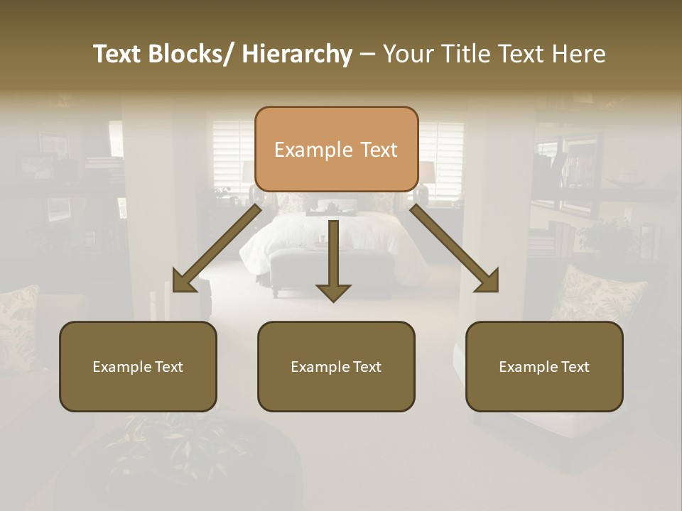 Designer Bedroom With Contemporary Furniture And Decor. PowerPoint Template