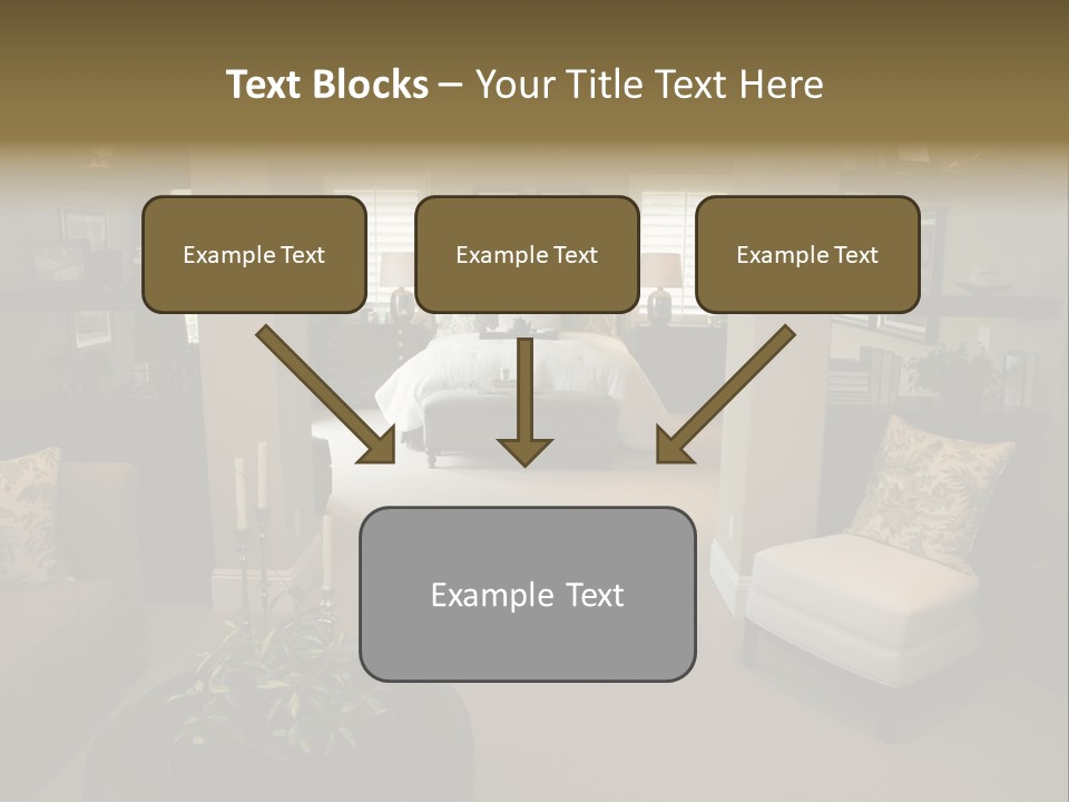 Designer Bedroom With Contemporary Furniture And Decor. PowerPoint Template