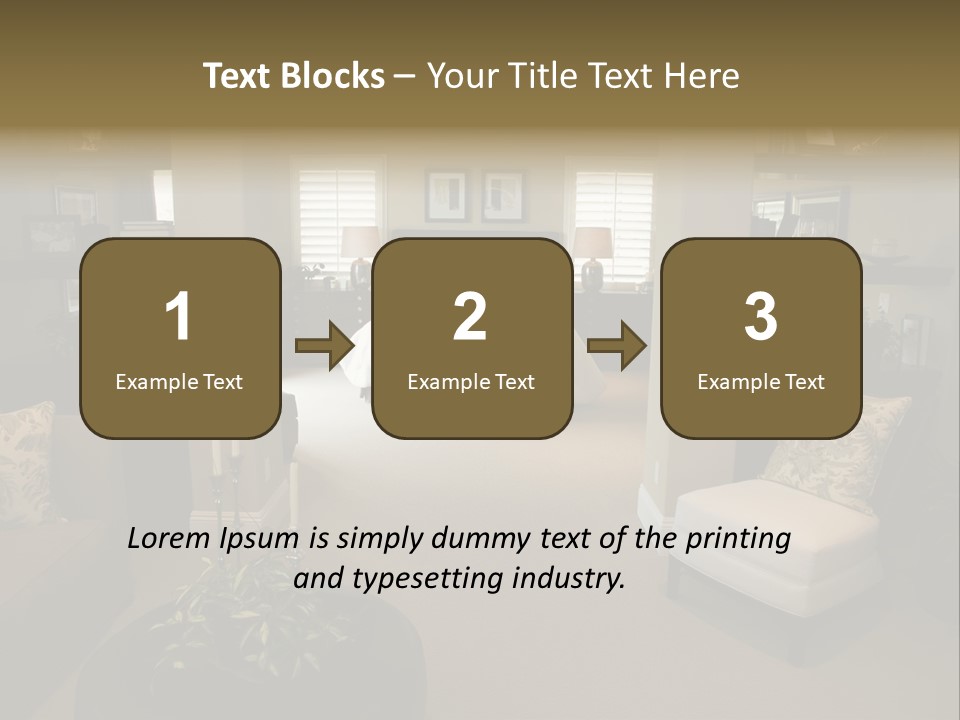 Designer Bedroom With Contemporary Furniture And Decor. PowerPoint Template