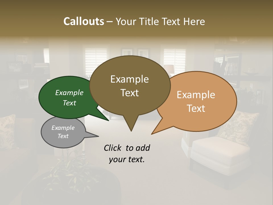 Designer Bedroom With Contemporary Furniture And Decor. PowerPoint Template