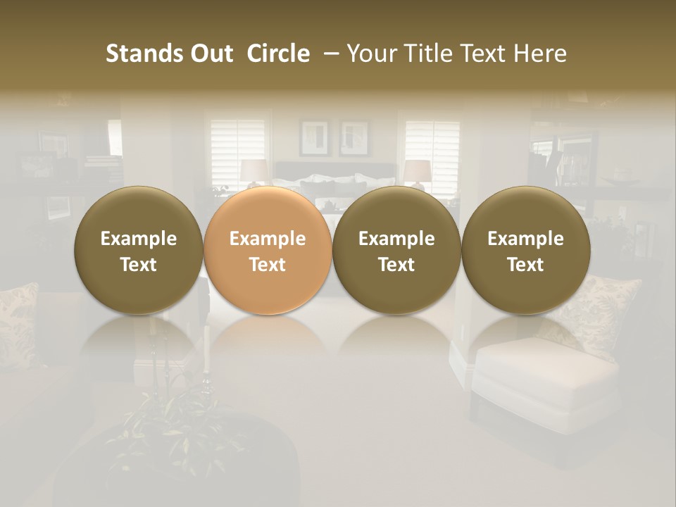 Designer Bedroom With Contemporary Furniture And Decor. PowerPoint Template