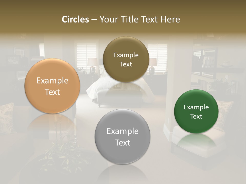 Designer Bedroom With Contemporary Furniture And Decor. PowerPoint Template