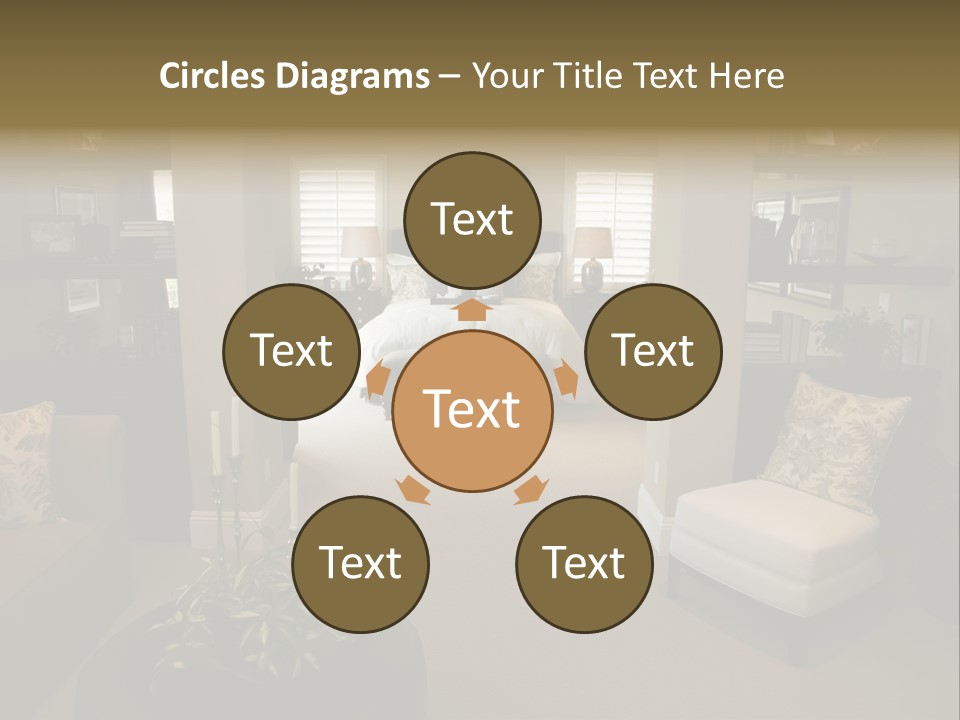 Designer Bedroom With Contemporary Furniture And Decor. PowerPoint Template