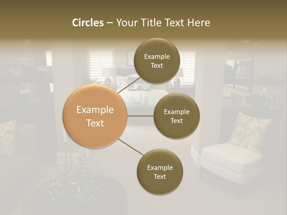 Designer Bedroom With Contemporary Furniture And Decor. PowerPoint Template