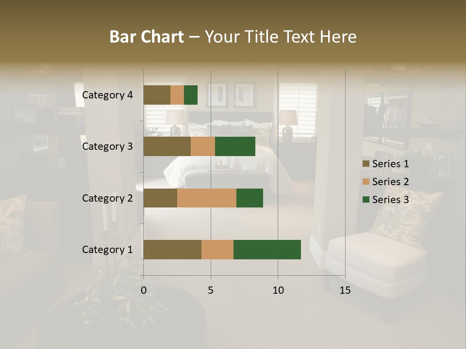 Designer Bedroom With Contemporary Furniture And Decor. PowerPoint Template