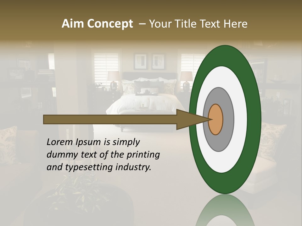 Designer Bedroom With Contemporary Furniture And Decor. PowerPoint Template