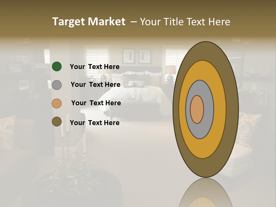 Designer Bedroom With Contemporary Furniture And Decor. PowerPoint Template