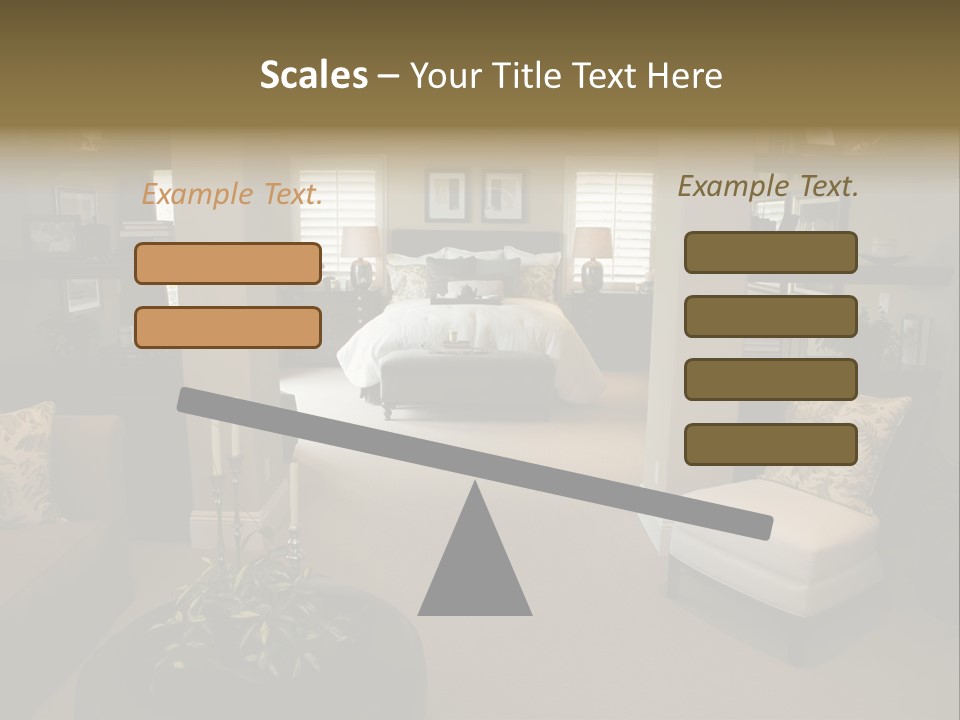 Designer Bedroom With Contemporary Furniture And Decor. PowerPoint Template
