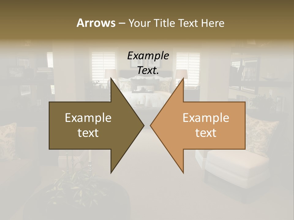 Designer Bedroom With Contemporary Furniture And Decor. PowerPoint Template