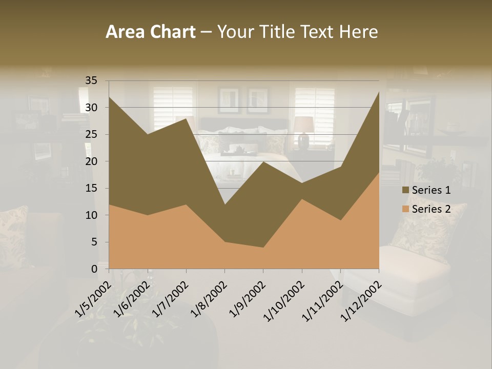 Designer Bedroom With Contemporary Furniture And Decor. PowerPoint Template