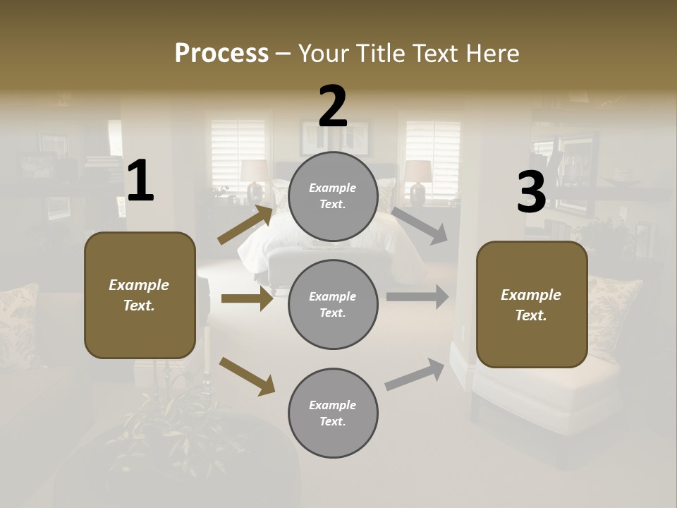 Designer Bedroom With Contemporary Furniture And Decor. PowerPoint Template