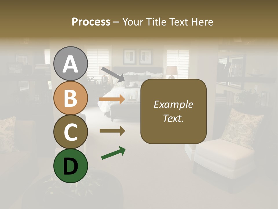 Designer Bedroom With Contemporary Furniture And Decor. PowerPoint Template