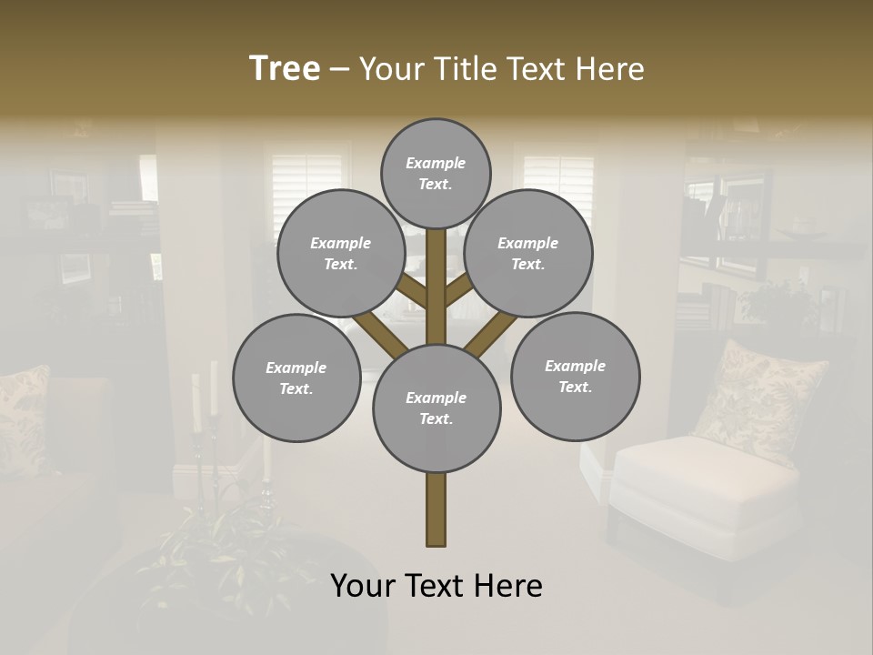 Designer Bedroom With Contemporary Furniture And Decor. PowerPoint Template