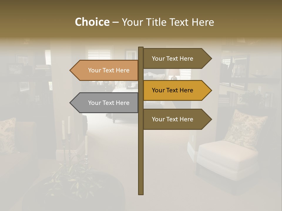 Designer Bedroom With Contemporary Furniture And Decor. PowerPoint Template