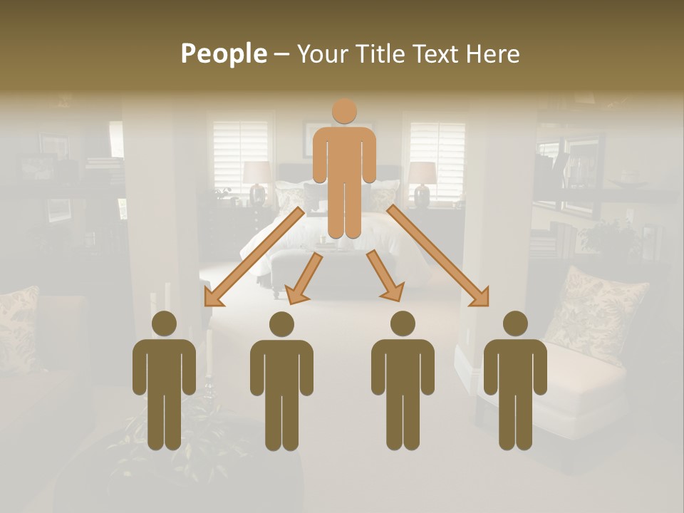 Designer Bedroom With Contemporary Furniture And Decor. PowerPoint Template