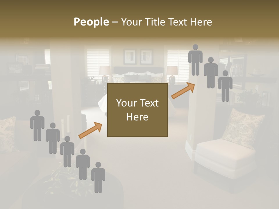 Designer Bedroom With Contemporary Furniture And Decor. PowerPoint Template