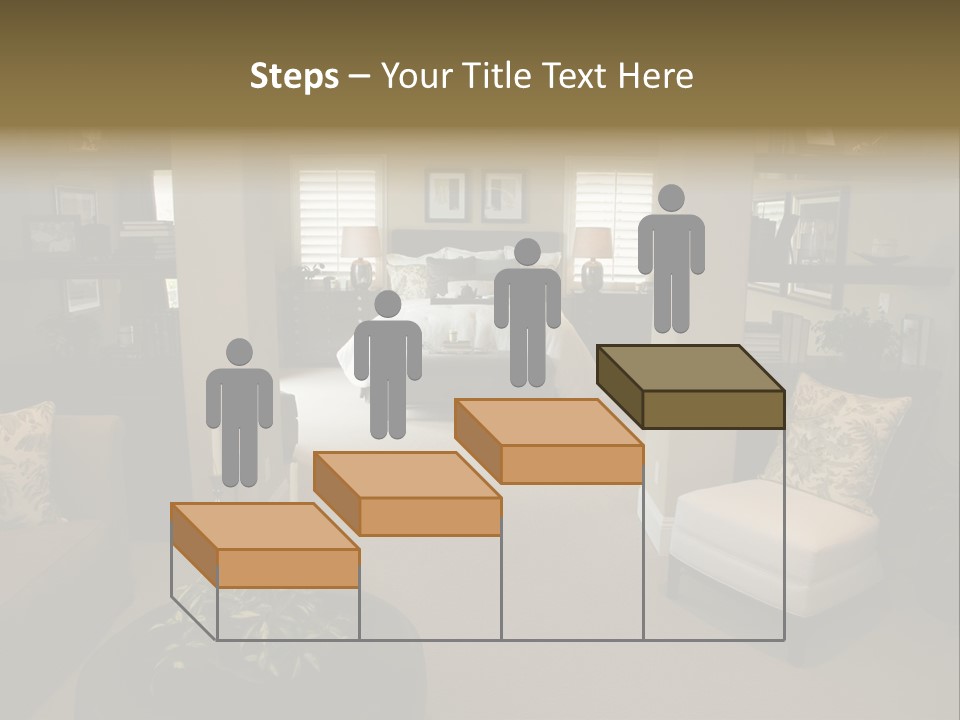 Designer Bedroom With Contemporary Furniture And Decor. PowerPoint Template