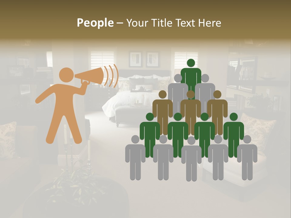 Designer Bedroom With Contemporary Furniture And Decor. PowerPoint Template