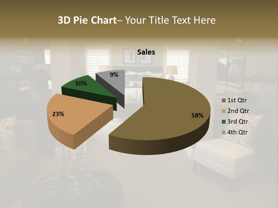 Designer Bedroom With Contemporary Furniture And Decor. PowerPoint Template