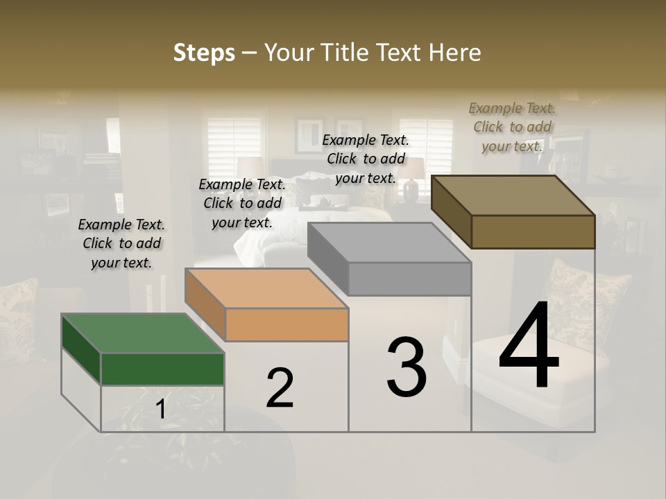 Designer Bedroom With Contemporary Furniture And Decor. PowerPoint Template