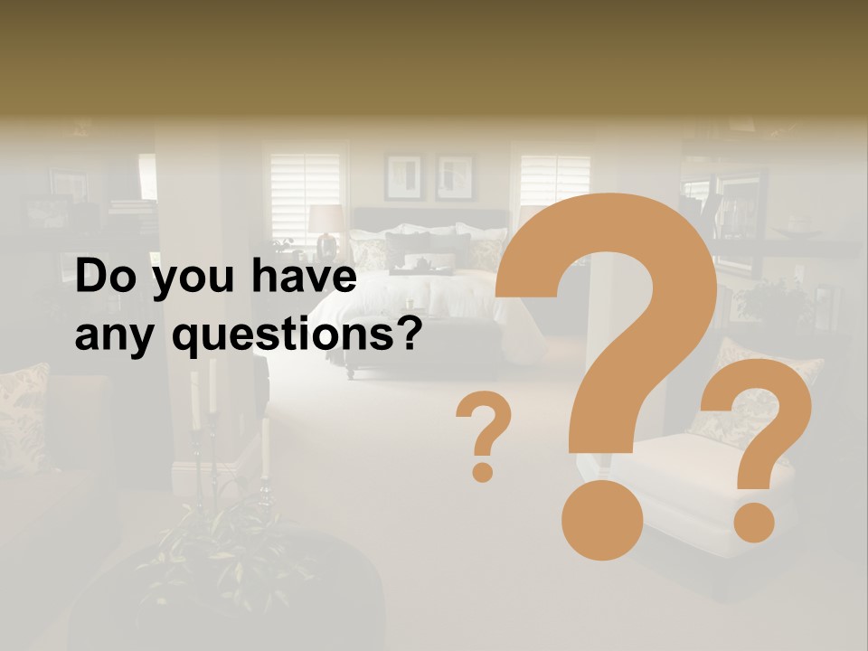 Designer Bedroom With Contemporary Furniture And Decor. PowerPoint Template