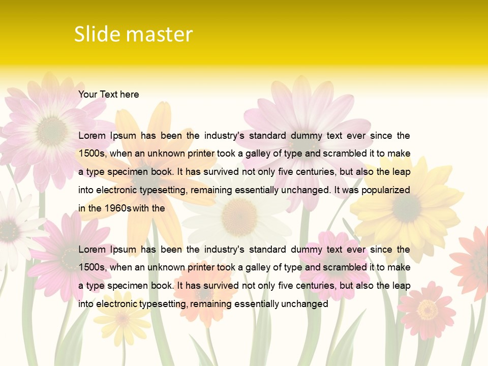 Spring Flowers PowerPoint Template